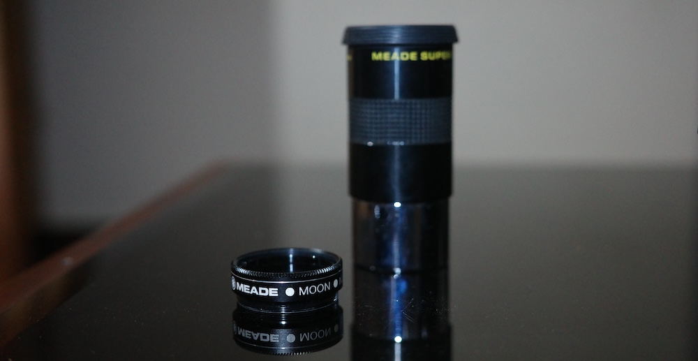 Moon filter and 26mm Plossl eyepiece