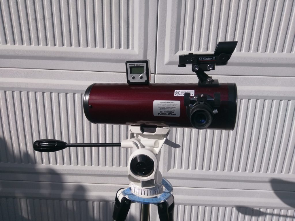 Orion SkyScanner 100 optical tube on my 80mm refractor's mount