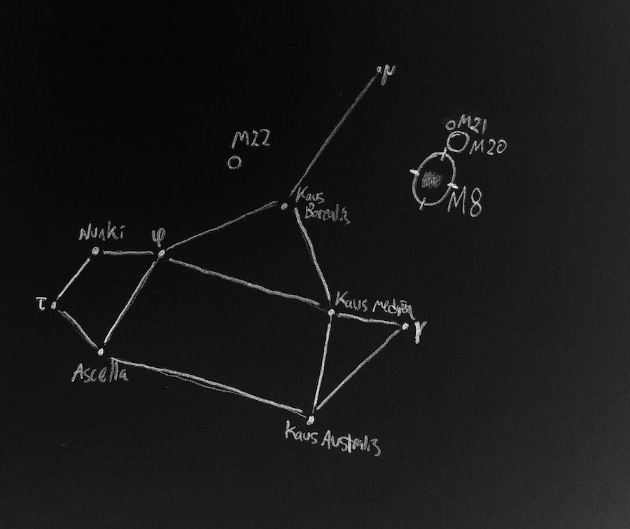 Messier 8 map