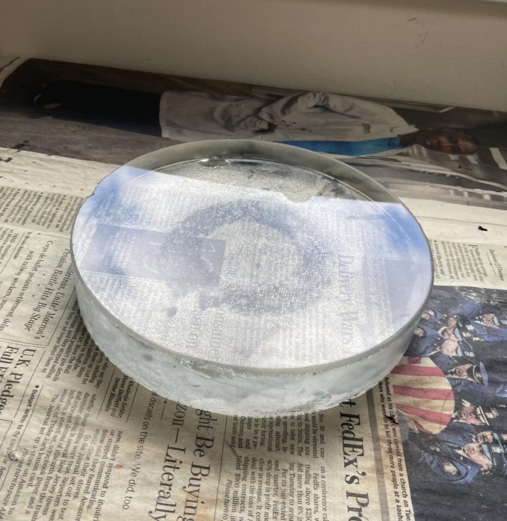 An uncoated primary mirror