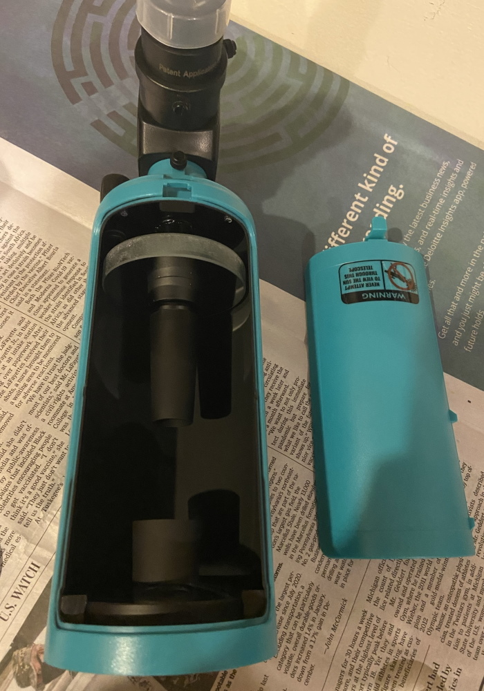 Sarblue optical tube opened