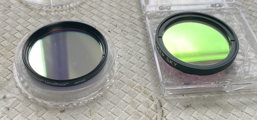 2″ nebula filters—Orion UltraBlock and a Lumicon