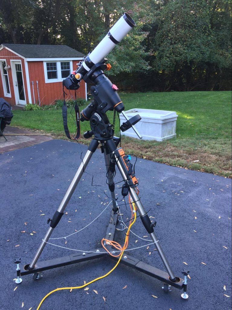My Lunt 80mm f/6 ED refractor on Celestron CGEM II mount.