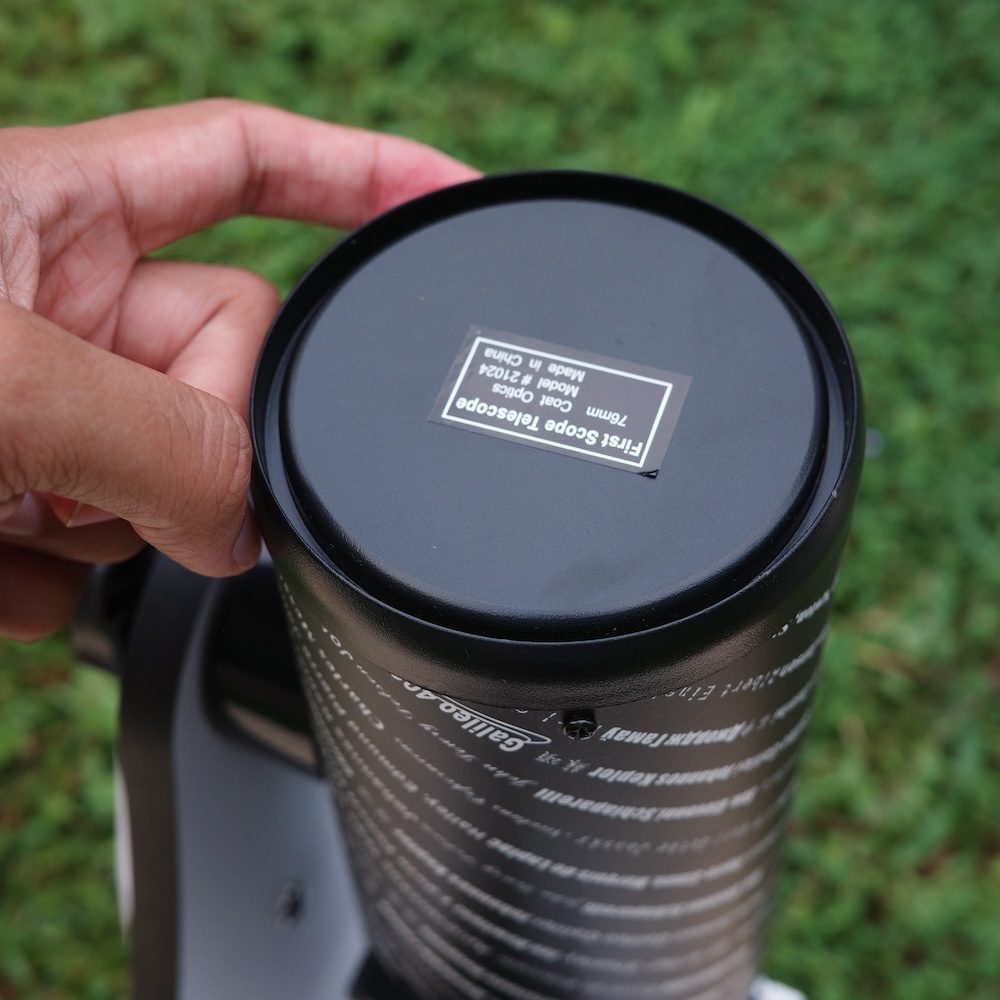 Primary Mirror cap of Firstscope that can't be removed