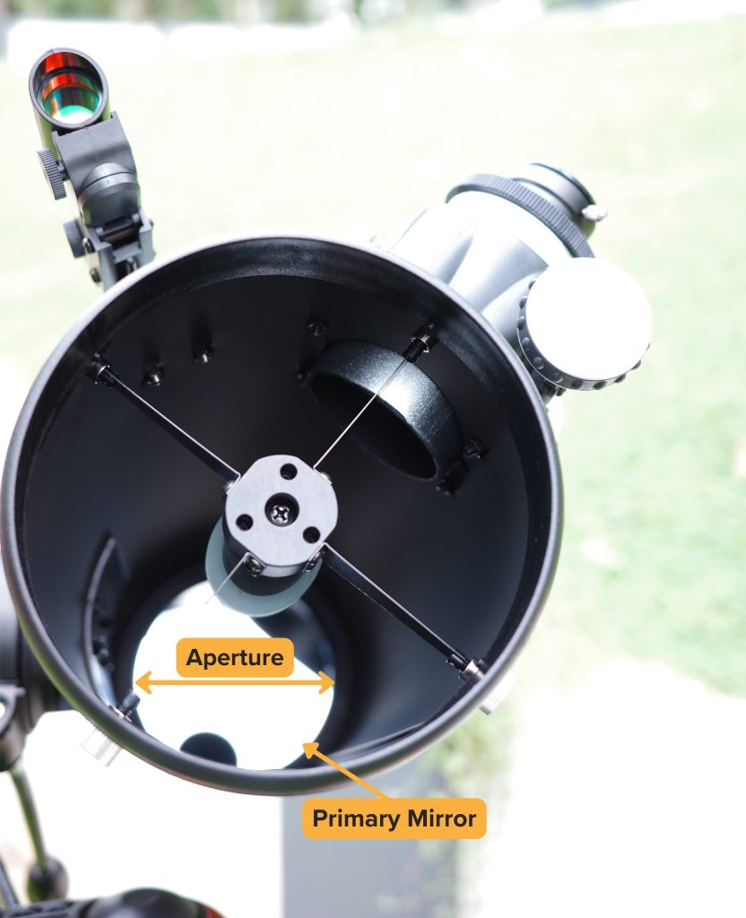 aperture of a newtonian reflector